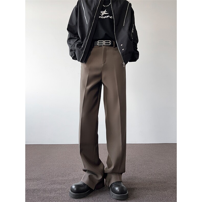 港风 cleanfit休闲裤西裤微喇长裤阔腿裤A014-DY25015-P50控68图片