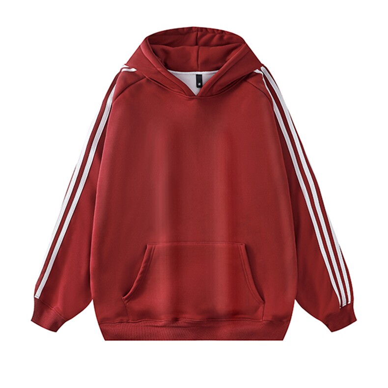 抖音得物高品质二开支持退换480克全棉加绒宽松织带连帽卫衣CM06,男装卫衣,电商A486