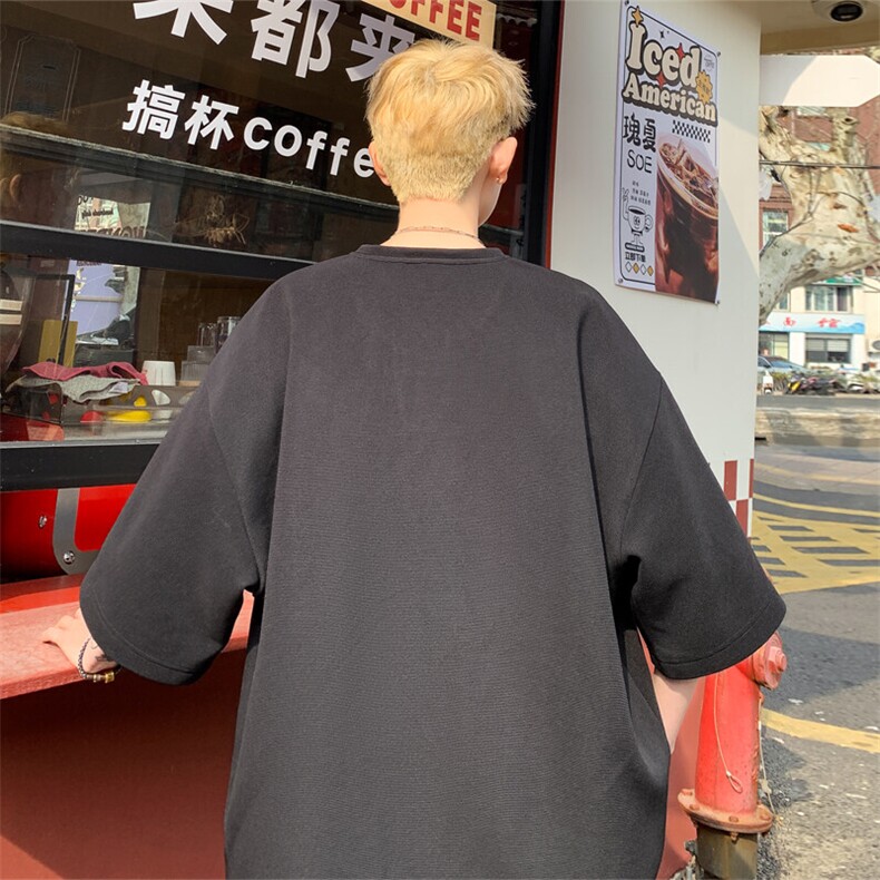 2025夏季新款港风摆拍大码美式高街T恤M-5XHT25295-特P25,男装T恤,电商A022