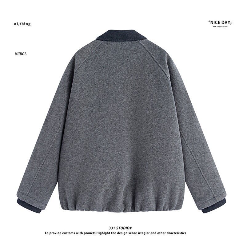 平铺~新标90白鸭绒冬季美式假两件毛呢羽绒服外套E122/P228,男装羽绒服,电商B331