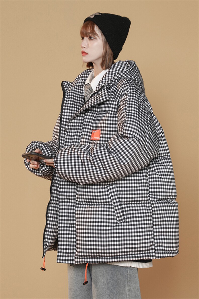2025冬装加厚棉衣女宽松棉服连帽面包服棉袄外套3332-P100-控148,男装棉衣,星座207