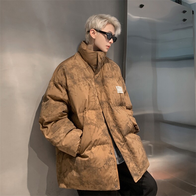 W8212P120控168冬季新款扎染花边刺绣休闲棉服羽绒棉上衣棉衣,男装棉衣,电商B205