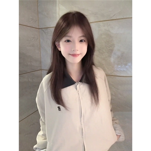 美式复古棒球服外套女春秋2025新款巨好看早秋季开衫夹克上衣图片