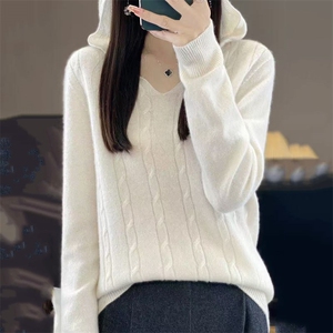 女士2025新款扭花帽衫图片