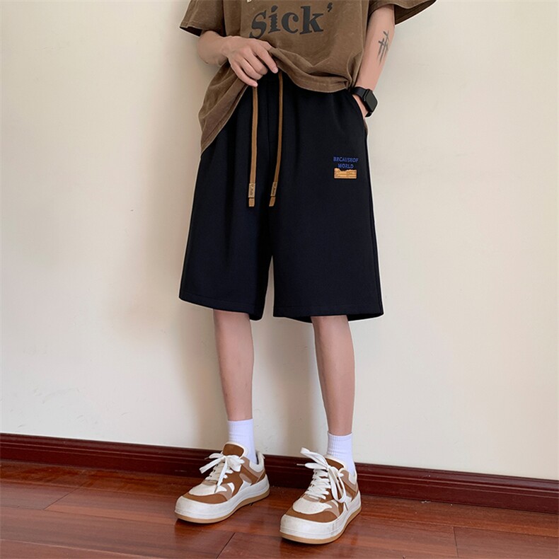 抖音直播品质重磅现货港风五分裤男短裤X416b-1-DK376-P45限58,男装牛仔裤,星座416B-1