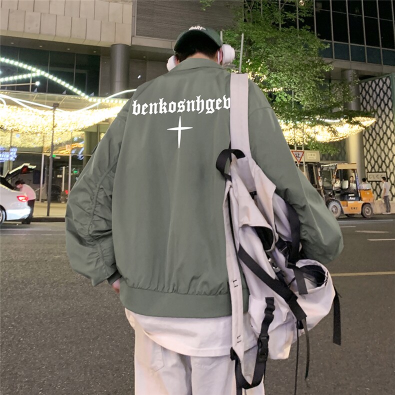 特批夜景棒球服外套宽松休闲字母印花夹克A247-TPF6032特批65,男装夹克,电商A247