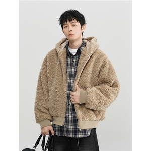 美式复古羊羔毛棉衣男冬季潮加厚慵懒风棉服情侣外套MHY782-P96图片