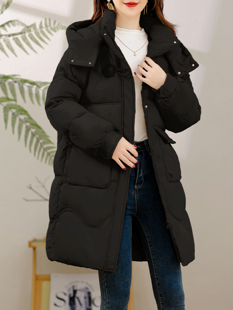 2024年冬季新款通勤舒适简约大方保暖羽绒棉服,女装棉衣/棉服,多彩