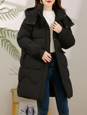 2024年冬季新款通勤舒适简约大方保暖羽绒棉服，女装棉衣/棉服，多彩