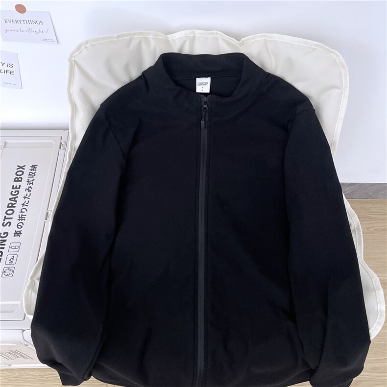 港风秋冬款男女立领卫衣双面德绒拉链开衫运动外套WY98P38,女装短外套,星座1013-1