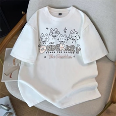 2026新款ins夏季新款潮流痞帅短袖t恤印花宽松圆领男士上衣体恤，男装T恤，星座218-8