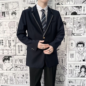 学院风dk垫肩制服外套男西装JK西服合唱成人礼毕业季班服外套图片