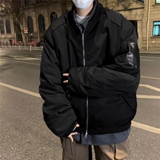 假两件棉衣男冬季宽松翻领棉服牛津复合内里面包服外套W9297，男装夹克，星座1116A-1（原606A）