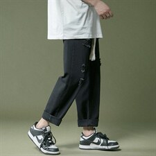 现货主推！大粗绳破洞牛仔九分裤！男女中性宽松直筒裤NB760，男装休闲裤，电商C303-1