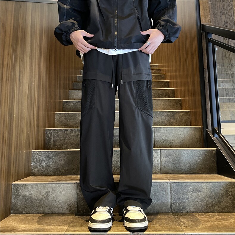 抖音品质秋季眼口袋机能宽松冲锋裤B315-K24267-特p40控78,男装休闲裤,电商B315