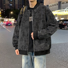 夜景机动皮衣扎染防水棒球领皮夹克男士休闲外套A406JK2569P85，男装夹克，星座309（原A406）