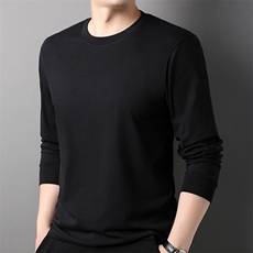 F7316钱塘2020-1春季新款男士套头卫衣纯色休闲百搭长袖T恤P33，男装T恤，钱塘207-1