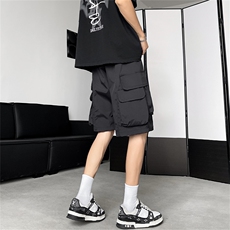 五分裤男士韩版潮流多口袋高街2024夏季新款ins休闲短裤K5509-P30，男装牛仔裤，星座412-2