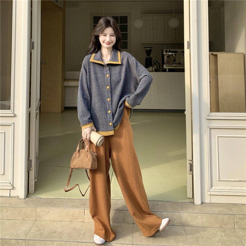 撞色拼接两件套套装P175288,女装套装/套裙,2C262