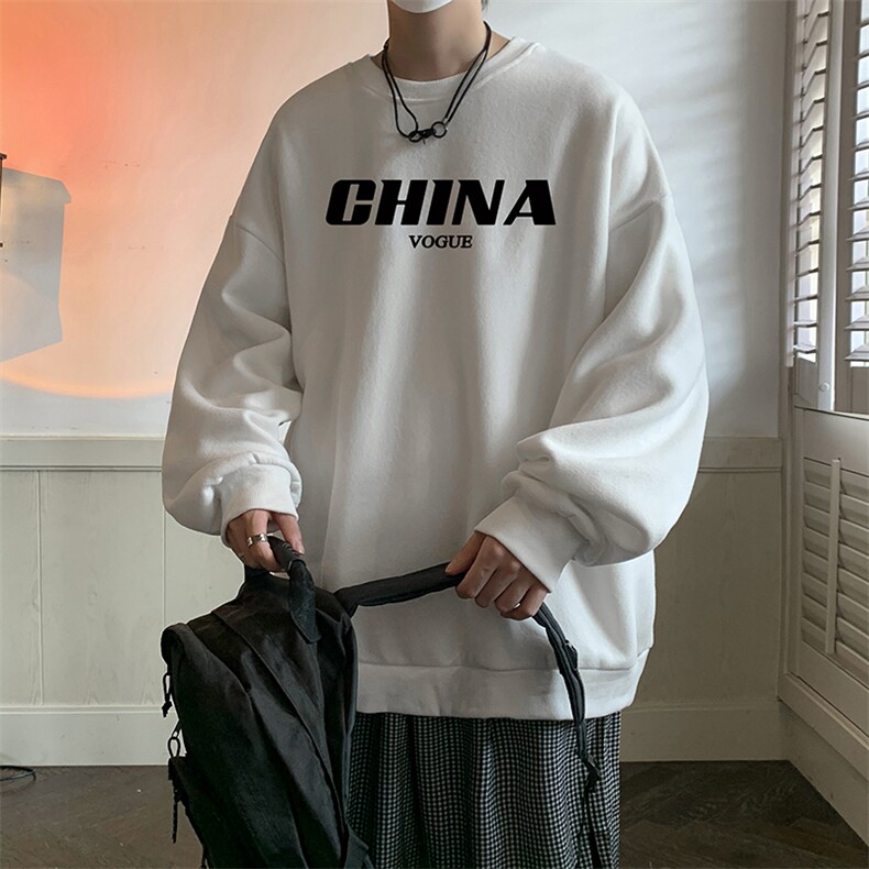 圆领卫衣男大码加厚加绒长袖t恤男S6001-P28加绒款-P33,男装卫衣,电商A040