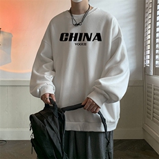 圆领卫衣男大码加厚加绒长袖t恤男S6001-P28加绒款-P33，男装卫衣，电商A040