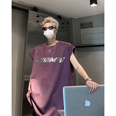 麂皮绒背心/马甲/坎肩2025夏季男装无袖T恤XZ514-2-2024121-P28，男装T恤，星座514-2(原B239)
