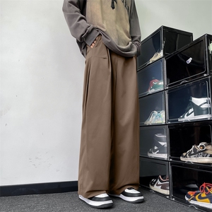 休闲卫裤男士秋季美式hiphop垂感运动裤潮牌宽松阔腿裤 K7540-P33图片