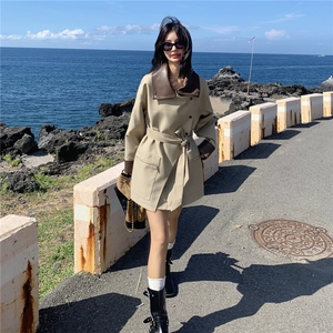 春季新款！大量！撞色拼接风衣外套2C133-8968-P185-K258图片