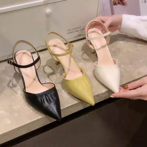 2021夏季新款时尚百搭细跟时装鞋，其它，她他麦