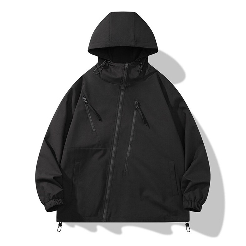 秋季新款二开宽松夹克男纯色冲锋衣外套DSA157B-JK7834-P68,男装夹克,电商A157B
