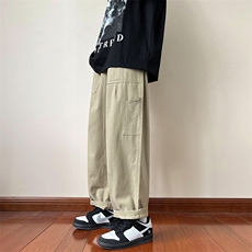 B2212022秋装新款日系宽松大码休闲直筒裤阔腿裤LK22051-P50控68，男装休闲裤，电商B221