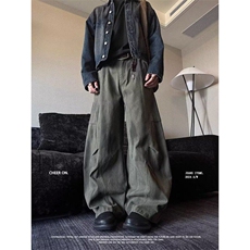 潮牌褶皱脏染牛仔裤街头美式小众弯刀裤-NZ1066-TP58-网络图，男装牛仔裤，星座1002-2