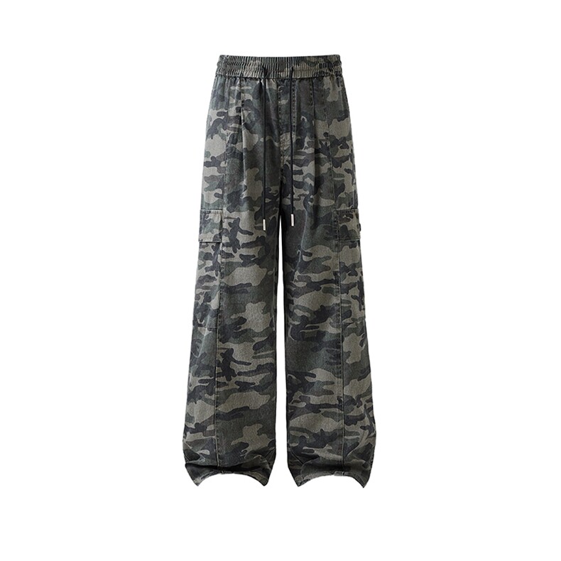 白底纯棉水洗迷彩工装裤休闲裤长裤A014-DY25095-P65控88,男装工装外套,电商A014