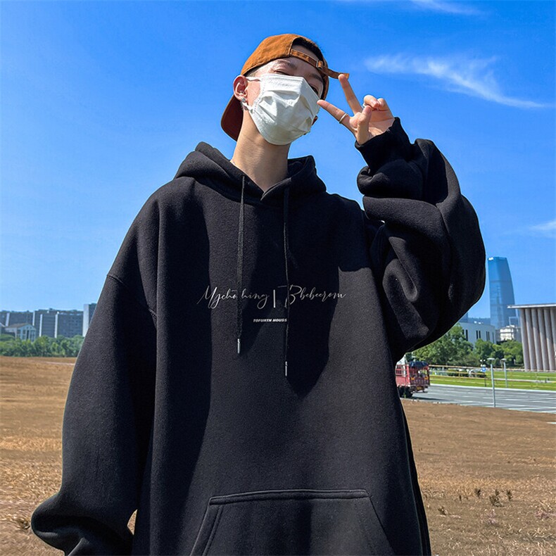 抖音得物供货可提供视频春装重磅美式宽松连帽卫衣DL2375，男装卫衣，电商A486