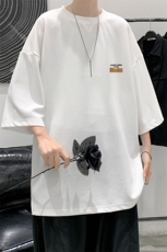 冰丝七分袖t恤男大码五分袖男短袖男中袖Q11350-P30，男装T恤，电商A040