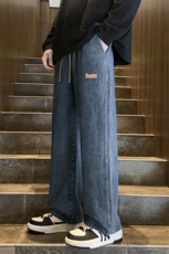 冬季加绒加厚牛仔裤男棉裤秋裤保暖抗寒宽松直筒裤子130-1-特P48，男装牛仔裤，星座1006-1