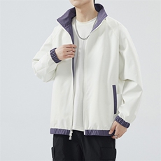 新款现货户外双面穿连帽夹克男冲锋衣外套JK904-P80，男装夹克，星座1204-3