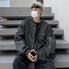 棒球服美式复古高街vibe外套男春秋潮牌小众飞行员夹克WT6866，男装夹克，星座601-1