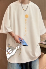 华夫格t恤男短袖男大码五分袖酒店风HT73013-P22，男装T恤，电商A040