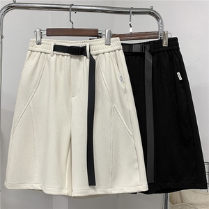 美式解构复古重磅立体剪裁华夫格短裤男X416B-1-DK1088-特P30限58图片