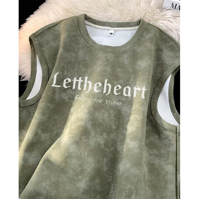 扎染无袖背心男夏季新款ins简约坎肩T恤休闲宽松潮流印花TD689，男装背心/马甲，星座1116A（原606A-3）