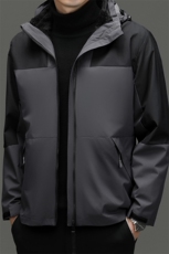 CRR3229钱塘2020-2秋冬季厚款时尚休闲简约有帽中年男士风衣P125，男装风衣，钱塘207-2