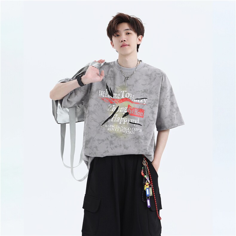 重磅260克双纱潮牌脏脏T现货稳定B210-TX2512,男装T恤,电商B210