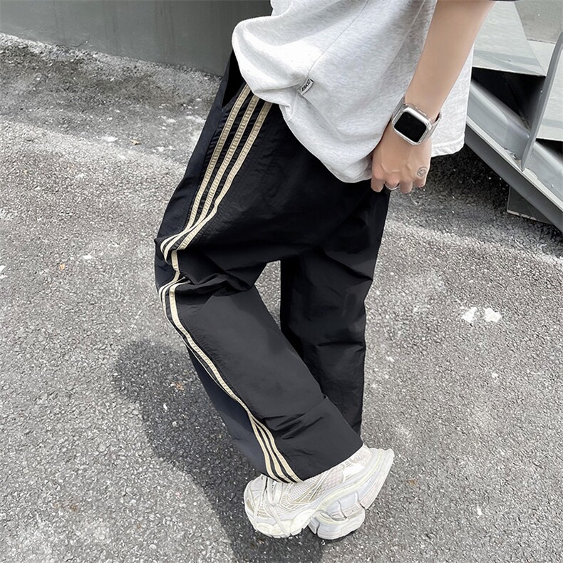 2024夏季潮牌百搭宽松工装裤轻薄条纹阔腿休闲裤男现货 K7958-P36图片