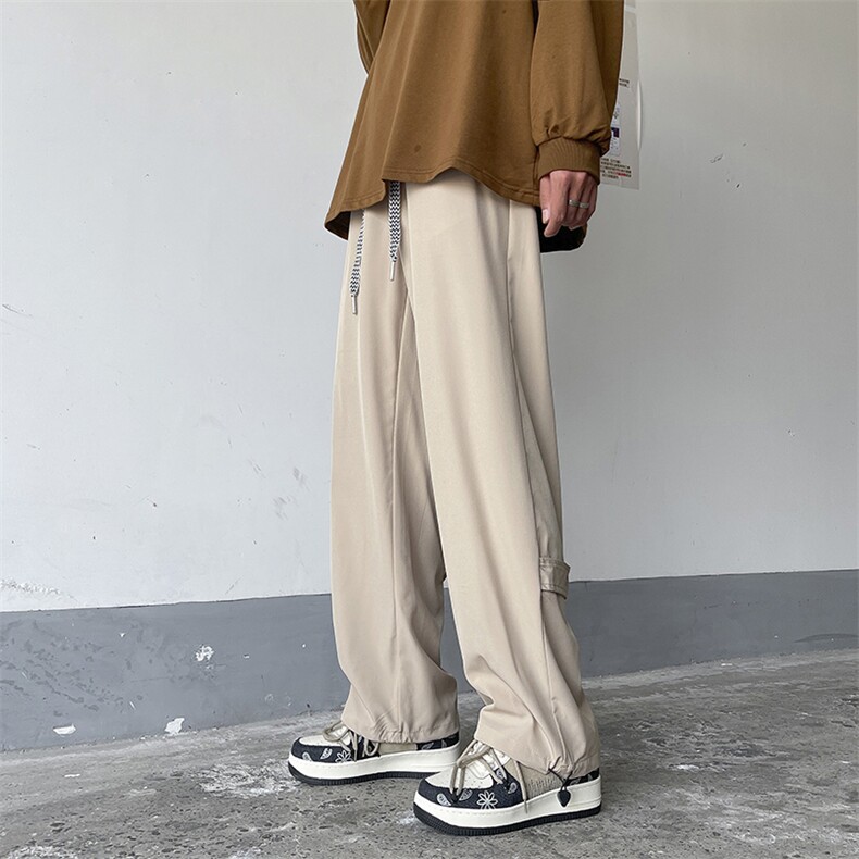 vibe裤子休闲裤男垂坠感西裤韩版潮流宽松阔腿拖地裤K0738-P35,男装休闲裤,星座308B-1