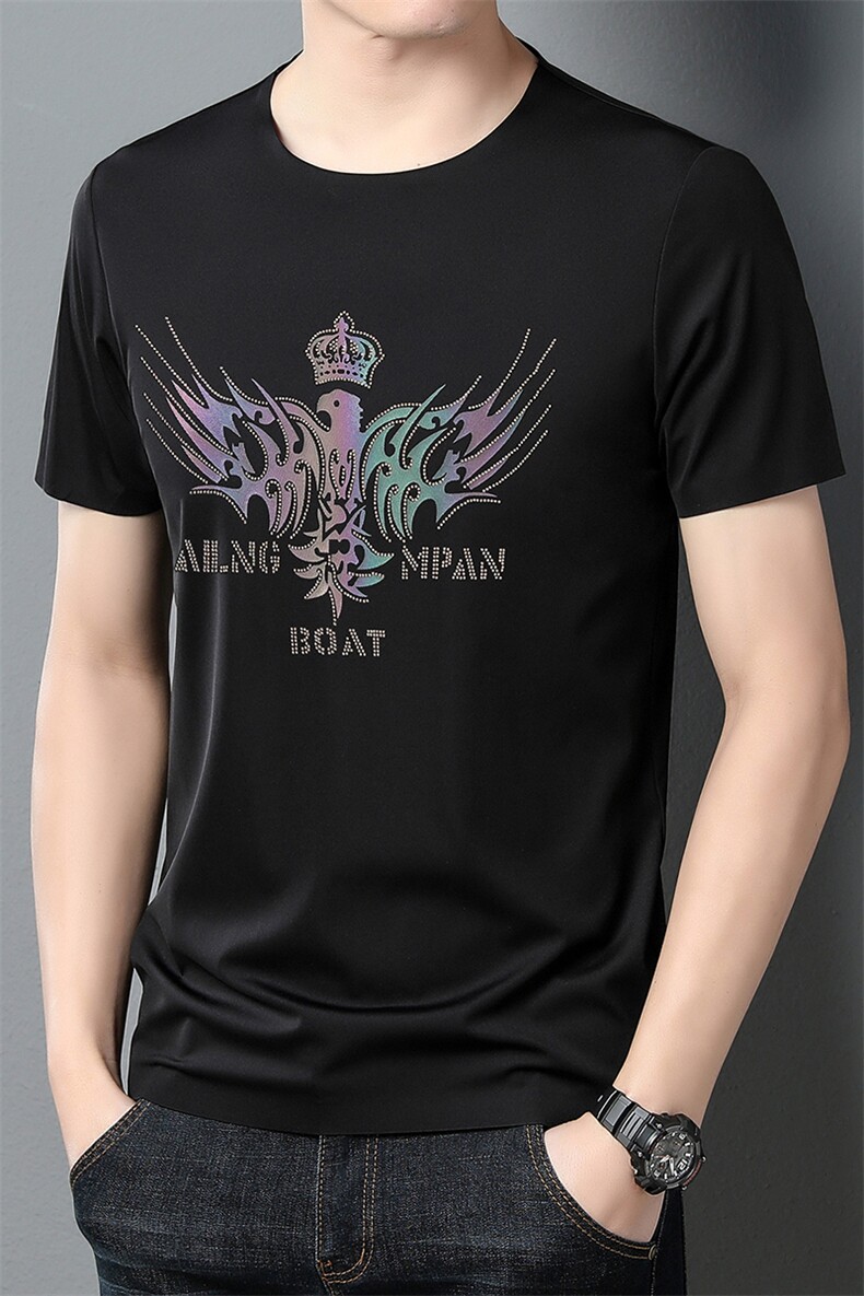 短袖T恤男夏季薄款透气男装男士韩版潮流圆领体恤半袖T恤潮牌上衣,男装T恤,电商B212（原钱塘6029）