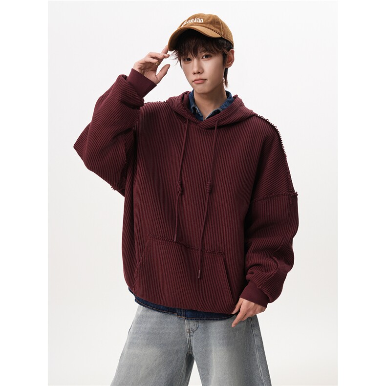 6XL-M美式基础百搭设计感小众宽松连帽卫衣男WY52-P60,男装卫衣,电商D206-1
