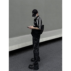 B221美式ins高街暗黑小众拉链情侣休闲冲锋裤LK23030-P65控88，男装休闲裤，电商B221