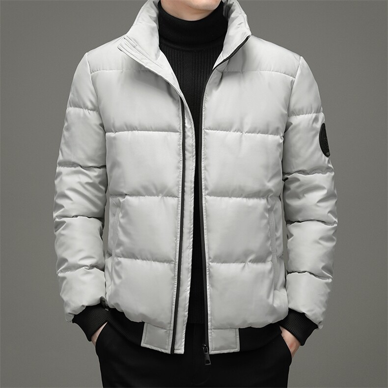 冬季潮流男新款保暖纯色连帽外套棉衣休闲棉服面包服ZG2822-P95