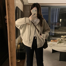 C887-P100开衫卫衣女2025新款春秋外套短款小个子上衣春季，女装短外套，星座911-2(原星座613-2）
